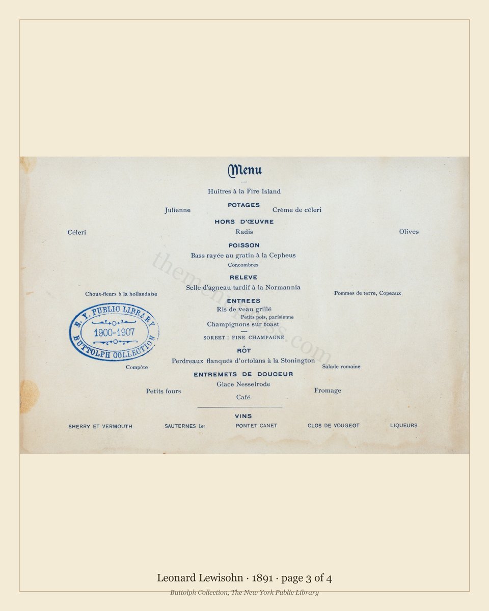 Vintage menu — page 3 of 4