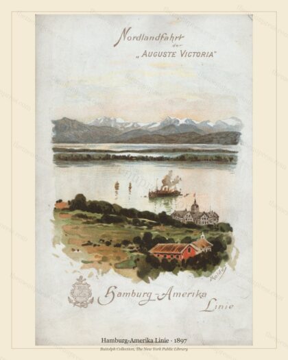 Vintage menu preview — Hamburg-Amerika Linie · S.S. Auguste Victoria (Early Cover) · 1897