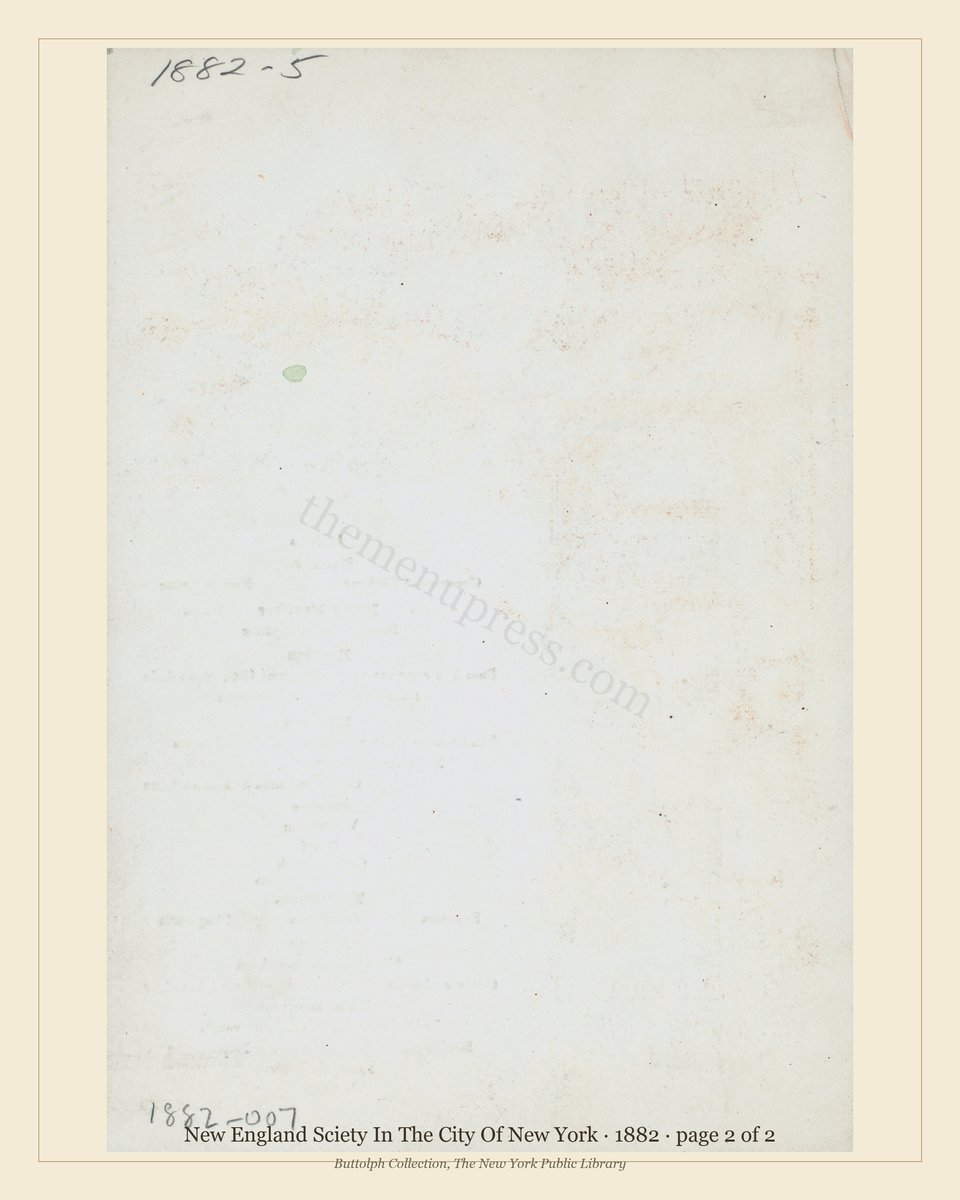 Vintage menu — page 2 of 2