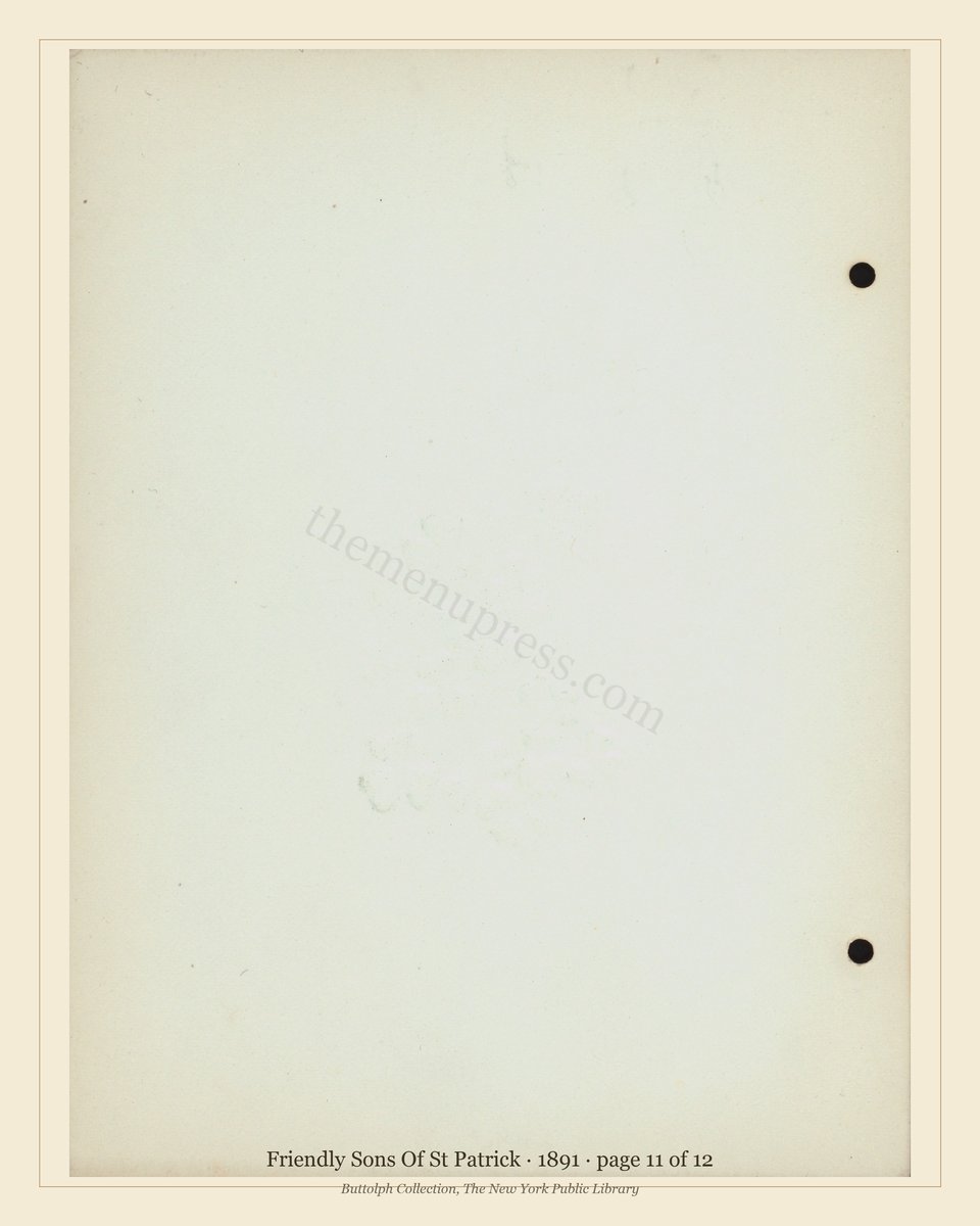Vintage menu — page 11 of 12
