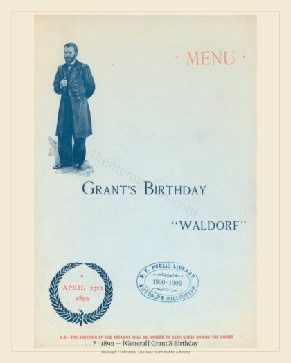 ? · 1893 — [General] Grant'S Birthday