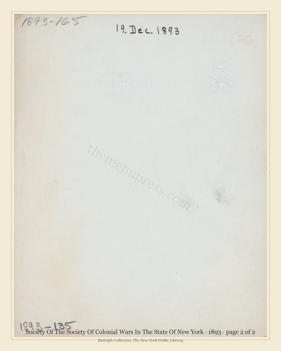 Vintage menu — page 2 of 2