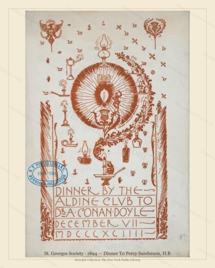 Vintage menu preview — 1894 Vintage Dinner Menu — St. Georges Society, Manhattan Gilded Age Banquet