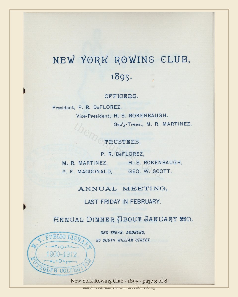Vintage menu — page 3 of 8