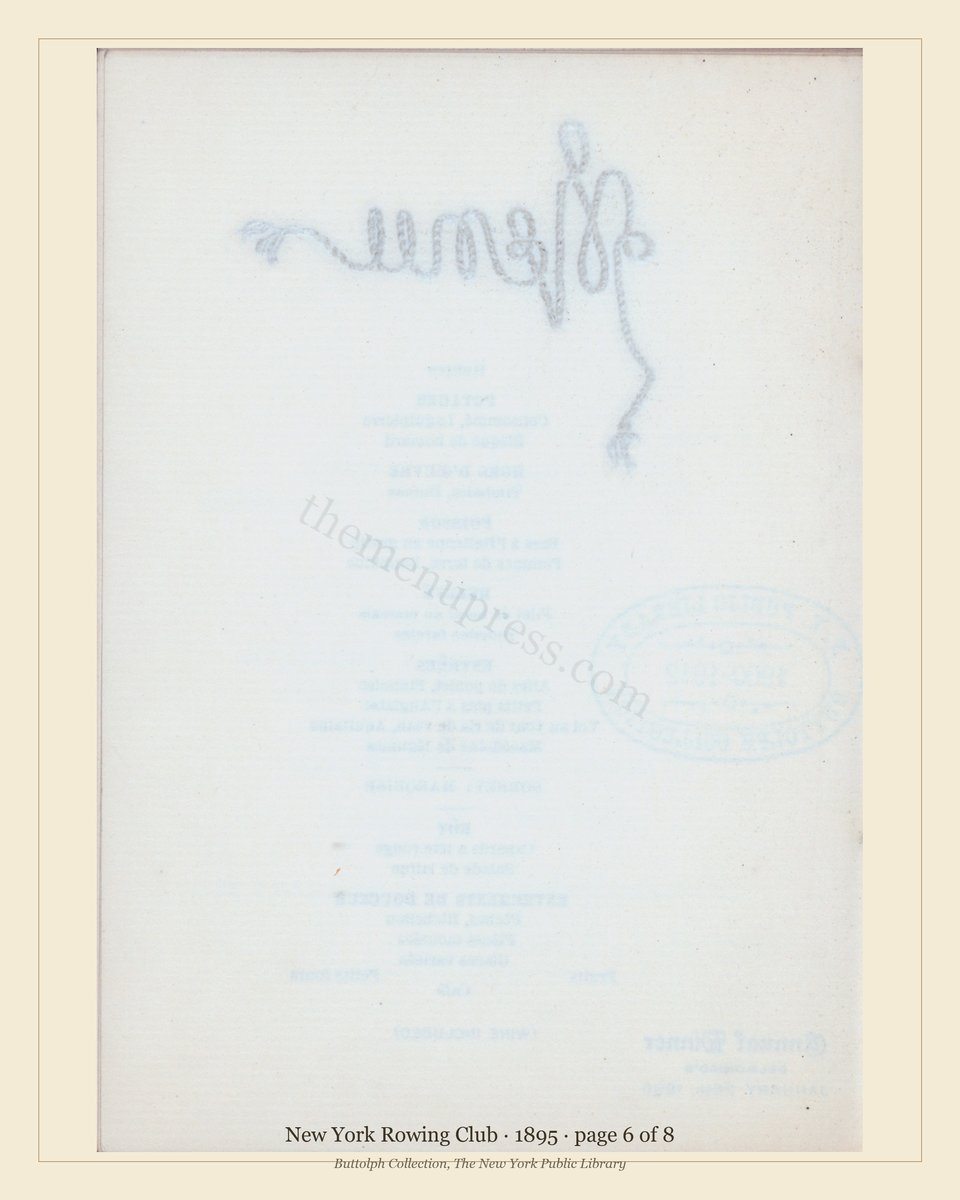 Vintage menu — page 6 of 8