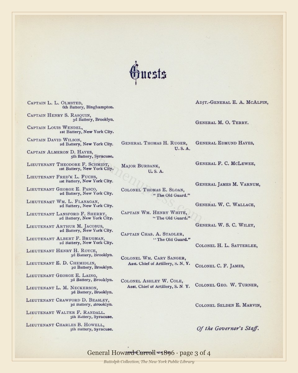 Vintage menu — page 3 of 4