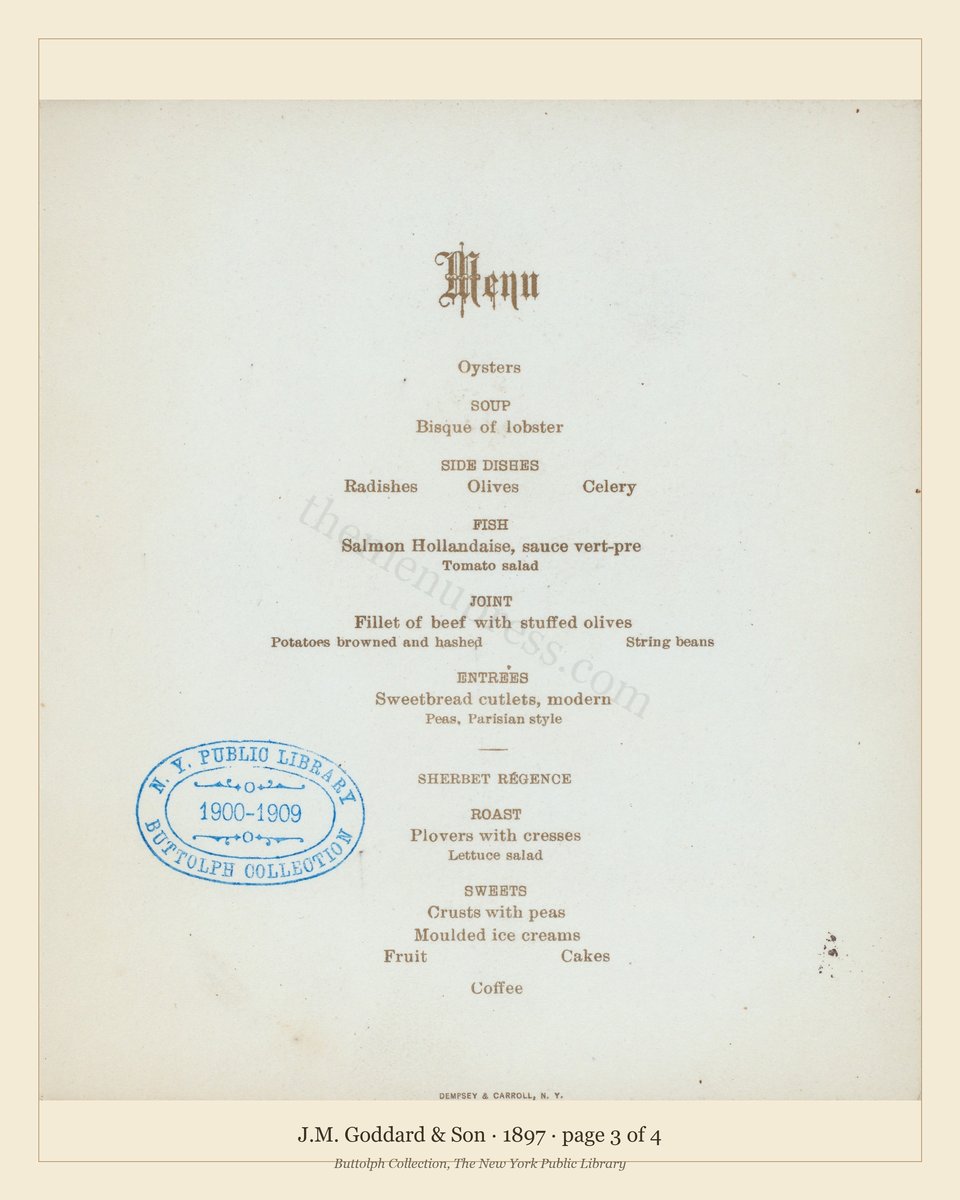 Vintage menu — page 3 of 4