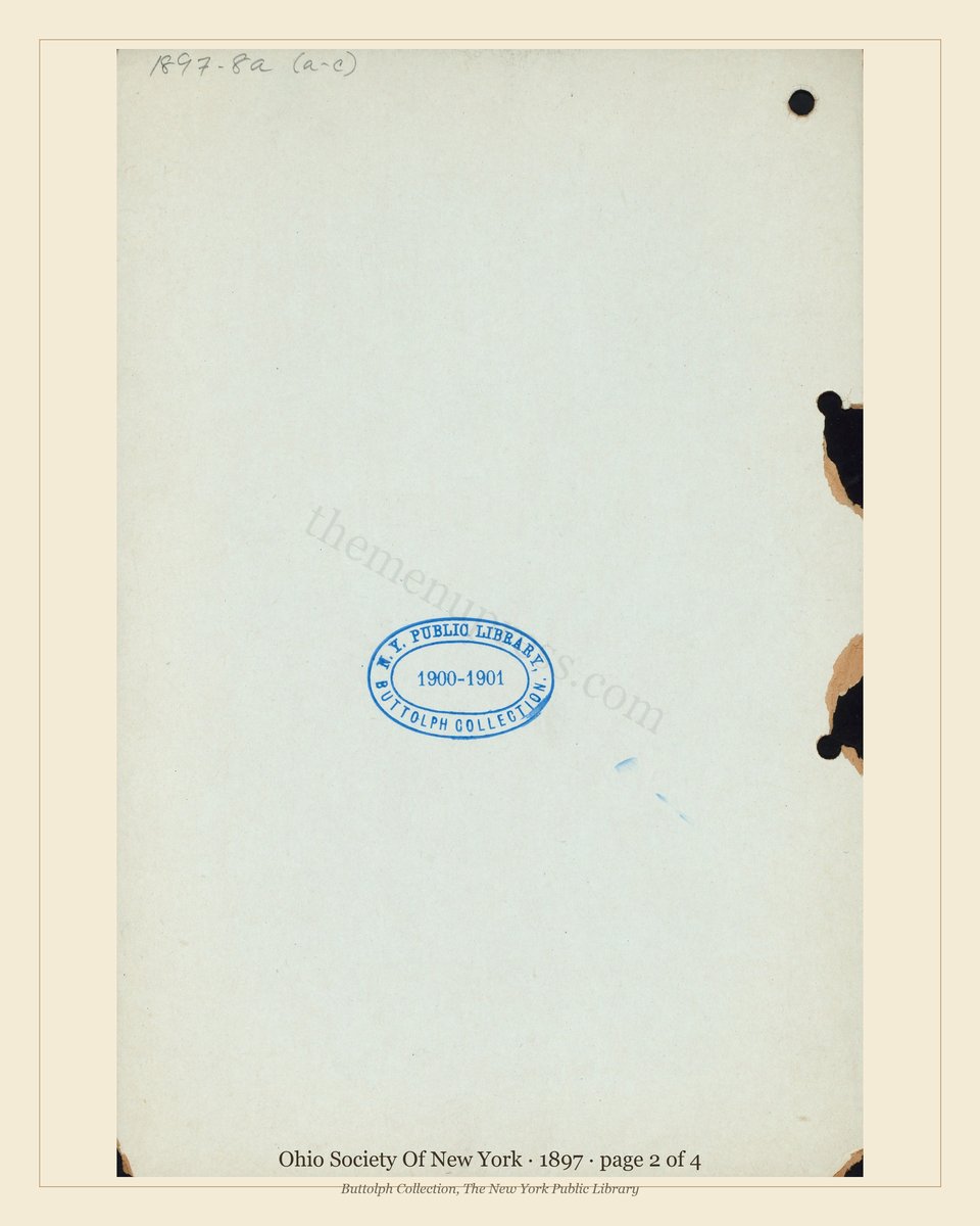 Vintage menu — page 2 of 4