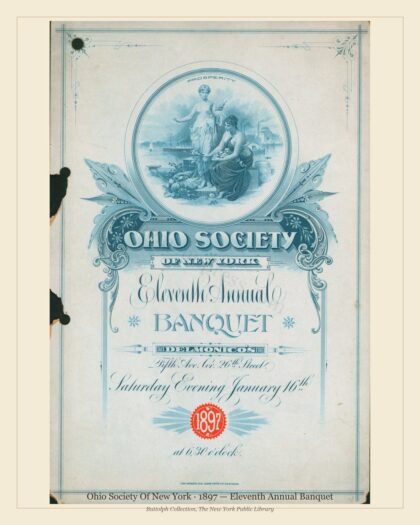 Ohio Society Of New York · 1897 — Eleventh Annual Banquet