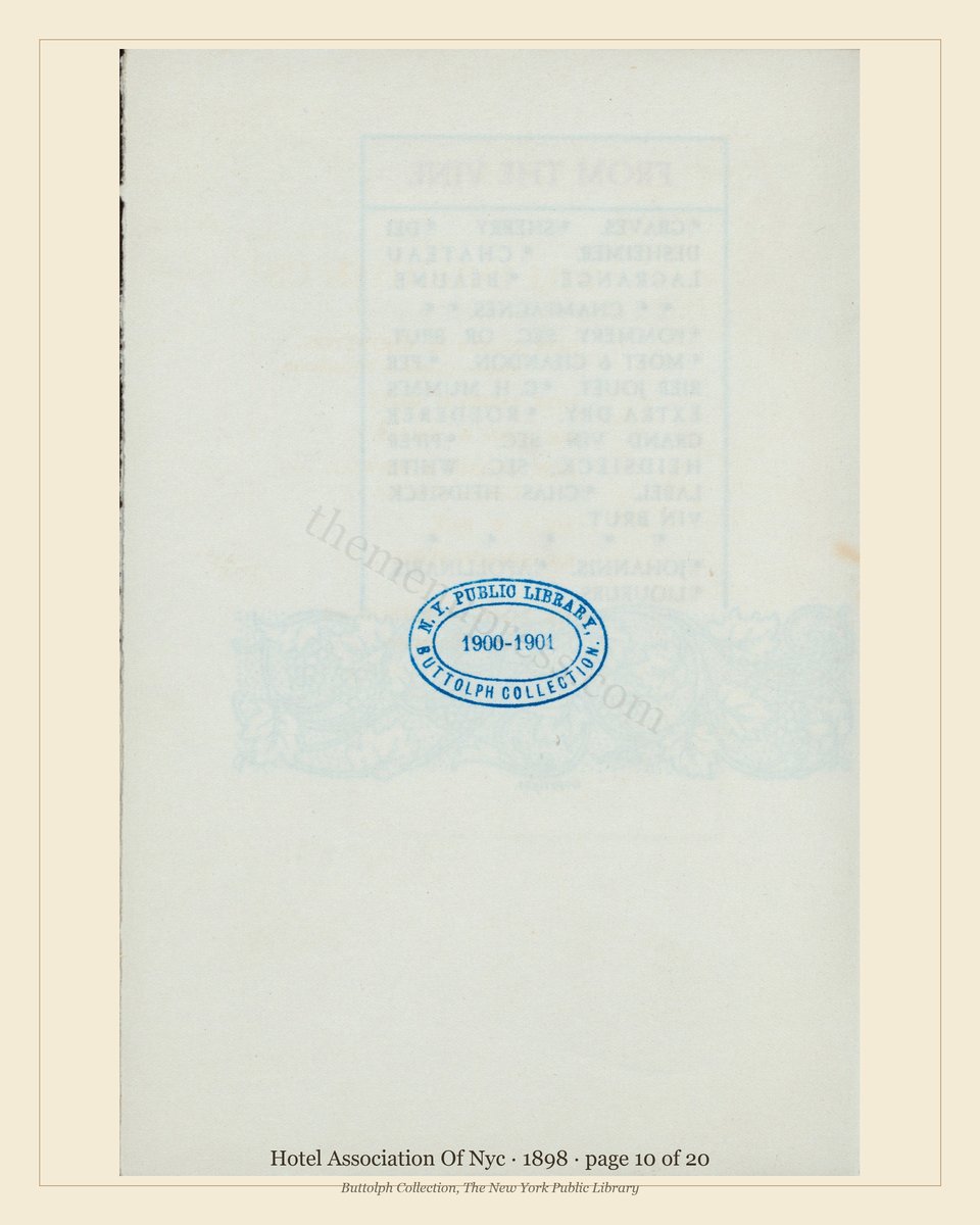 Vintage menu — page 10 of 20