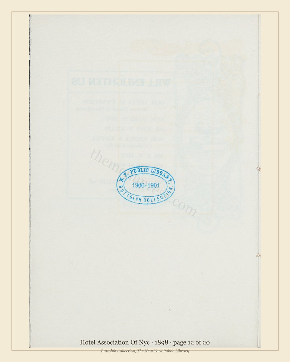 Vintage menu — page 12 of 20