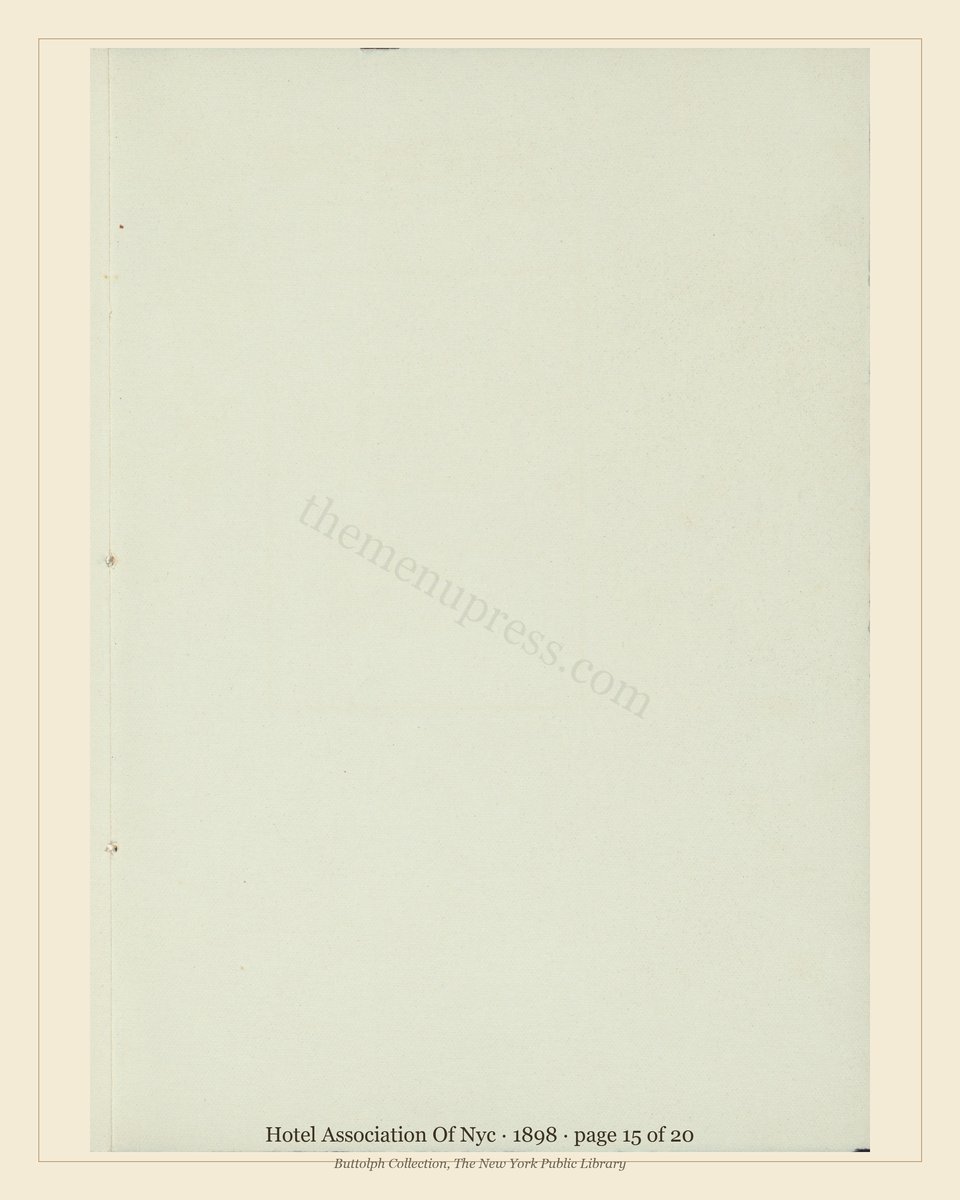 Vintage menu — page 15 of 20