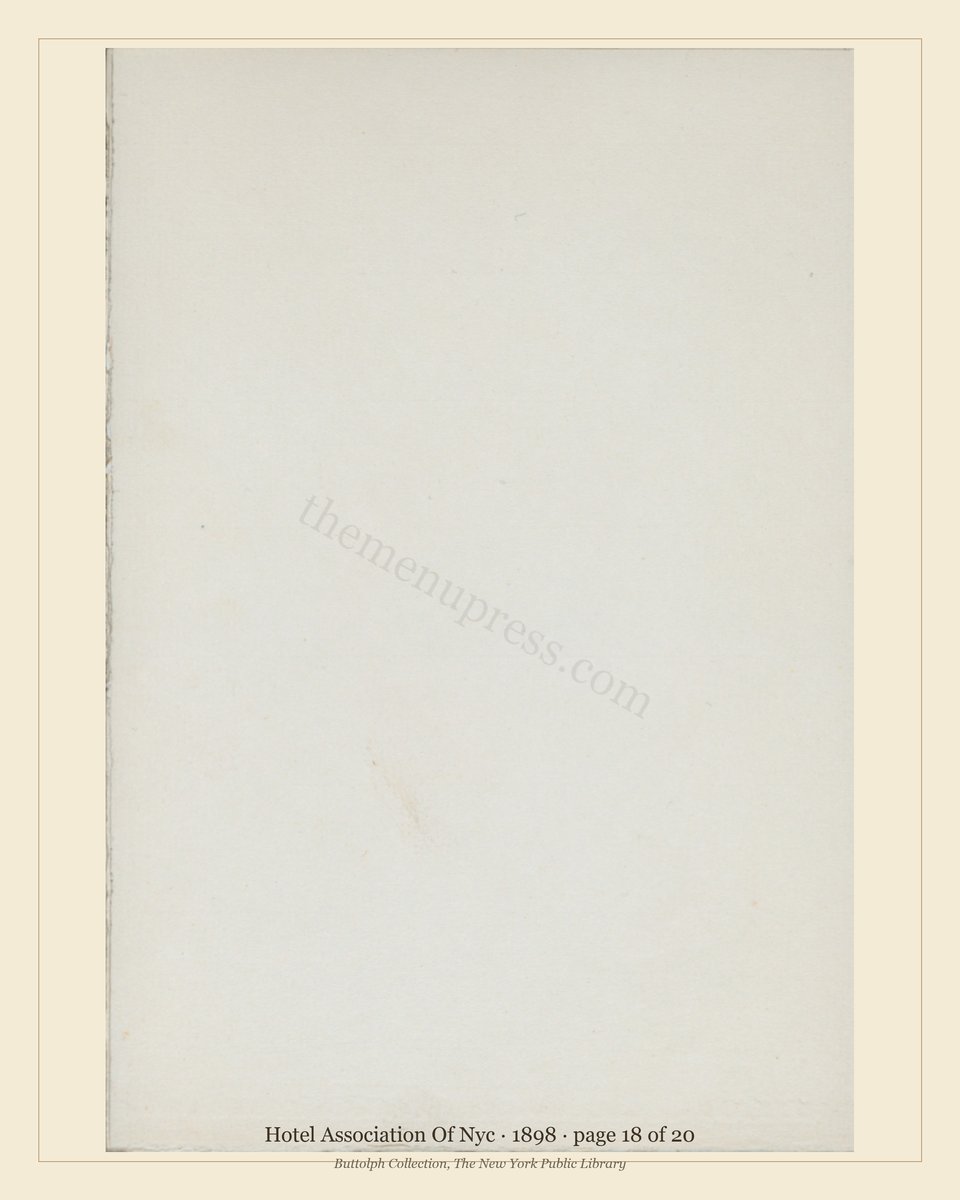Vintage menu — page 18 of 20