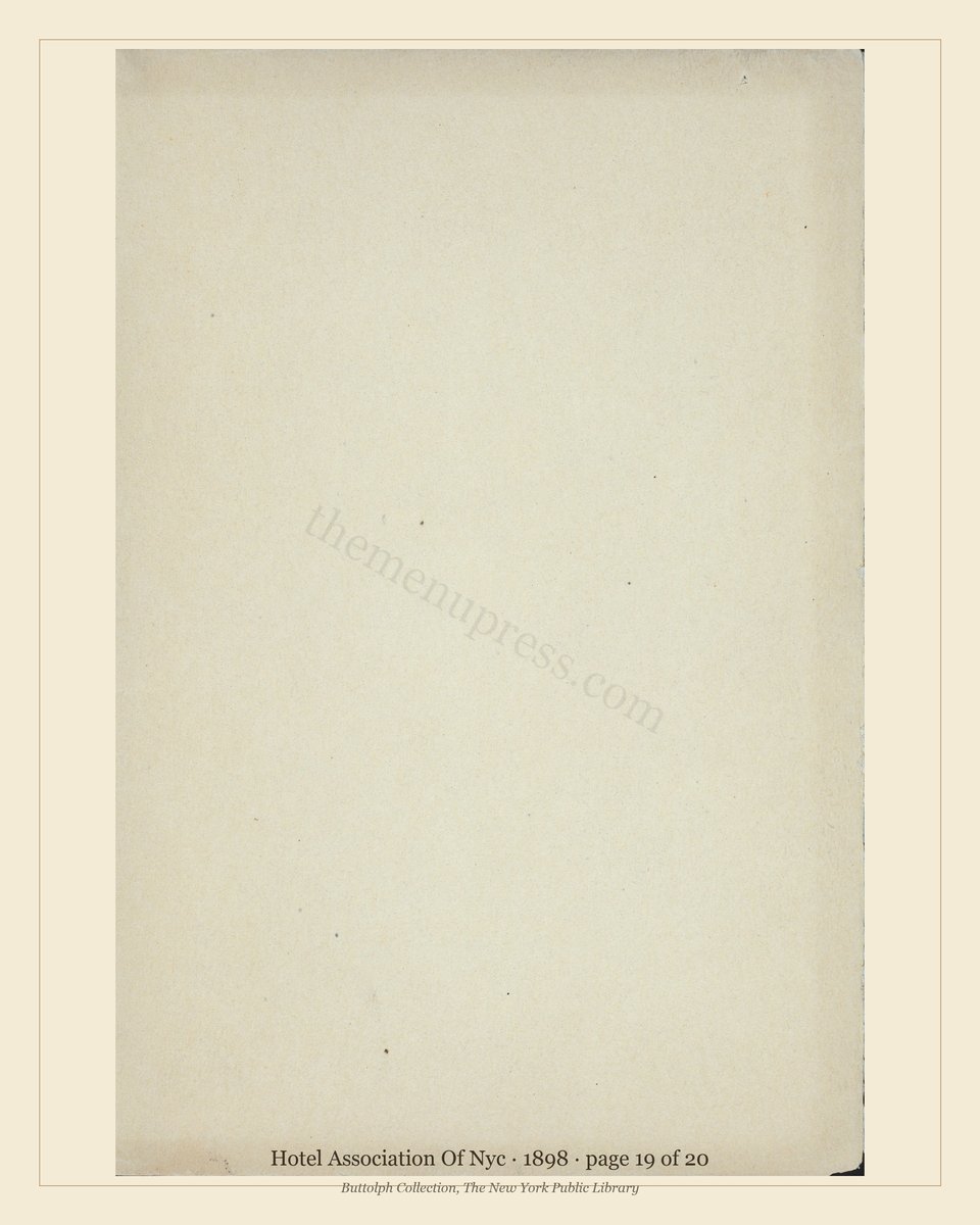 Vintage menu — page 19 of 20