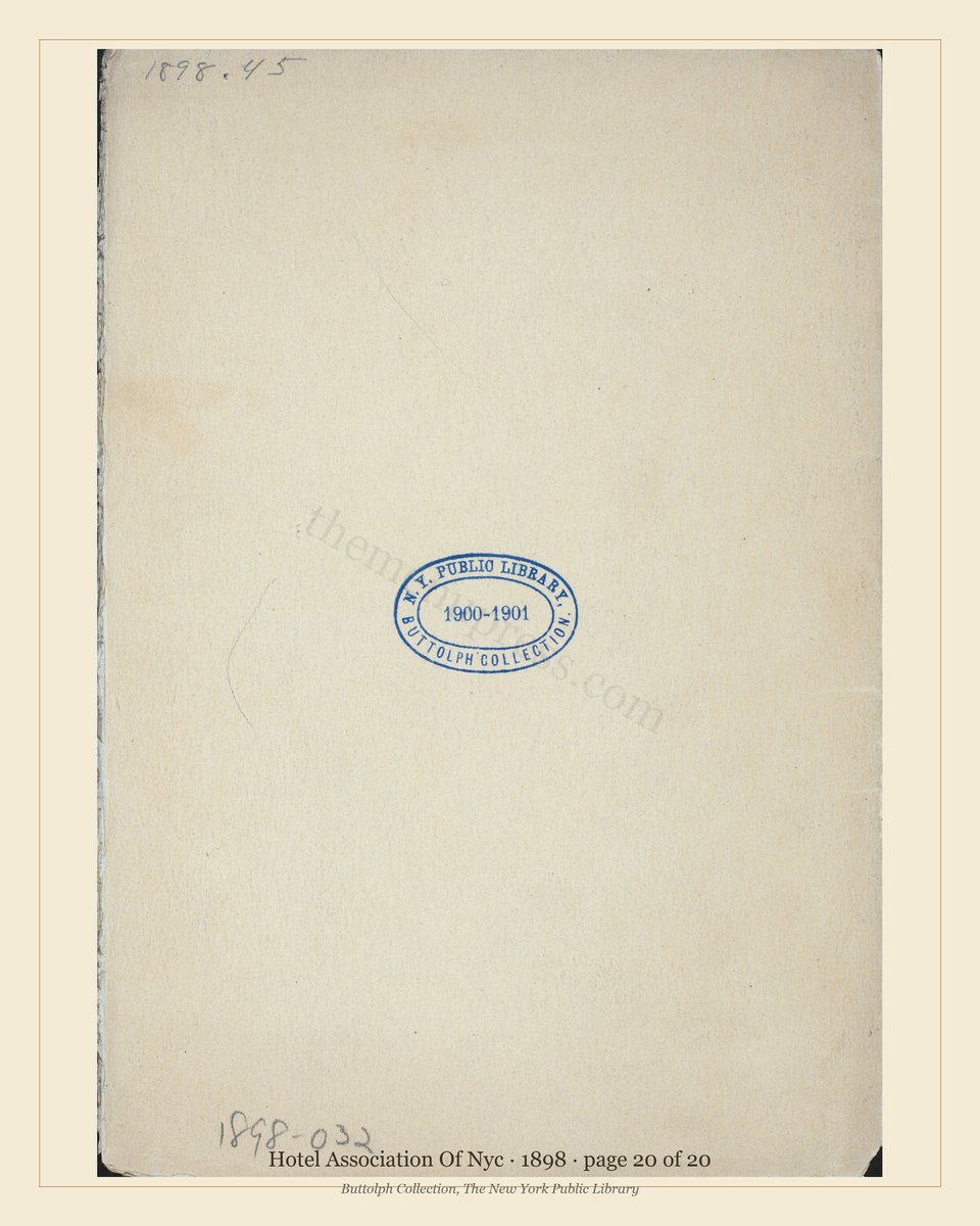 Vintage menu — page 20 of 20