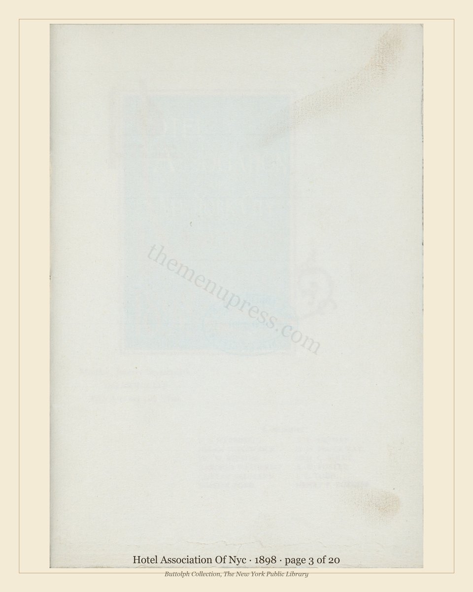 Vintage menu — page 3 of 20
