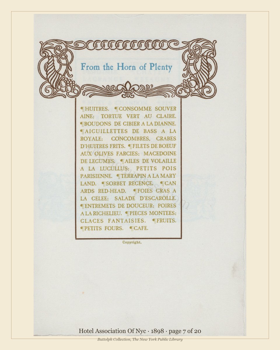 Vintage menu — page 7 of 20