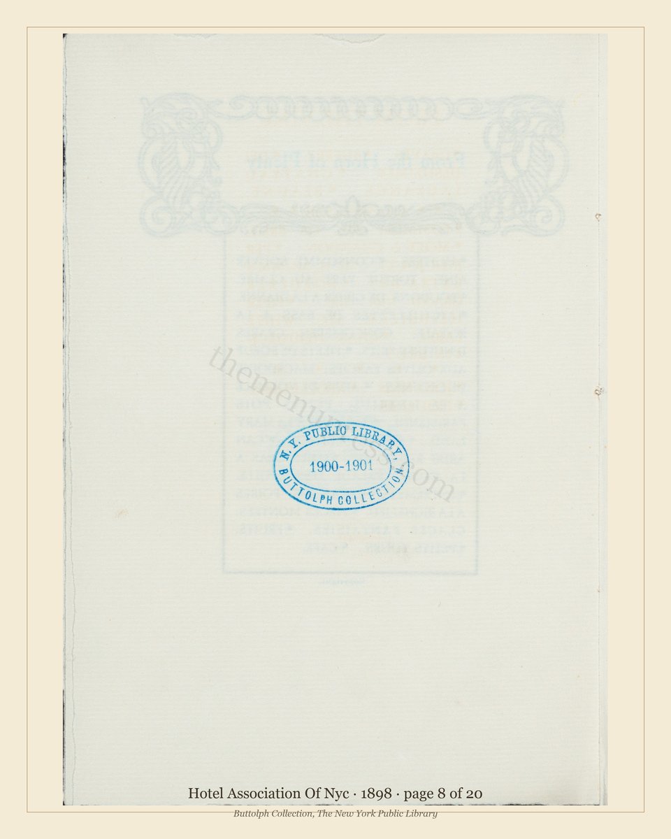 Vintage menu — page 8 of 20