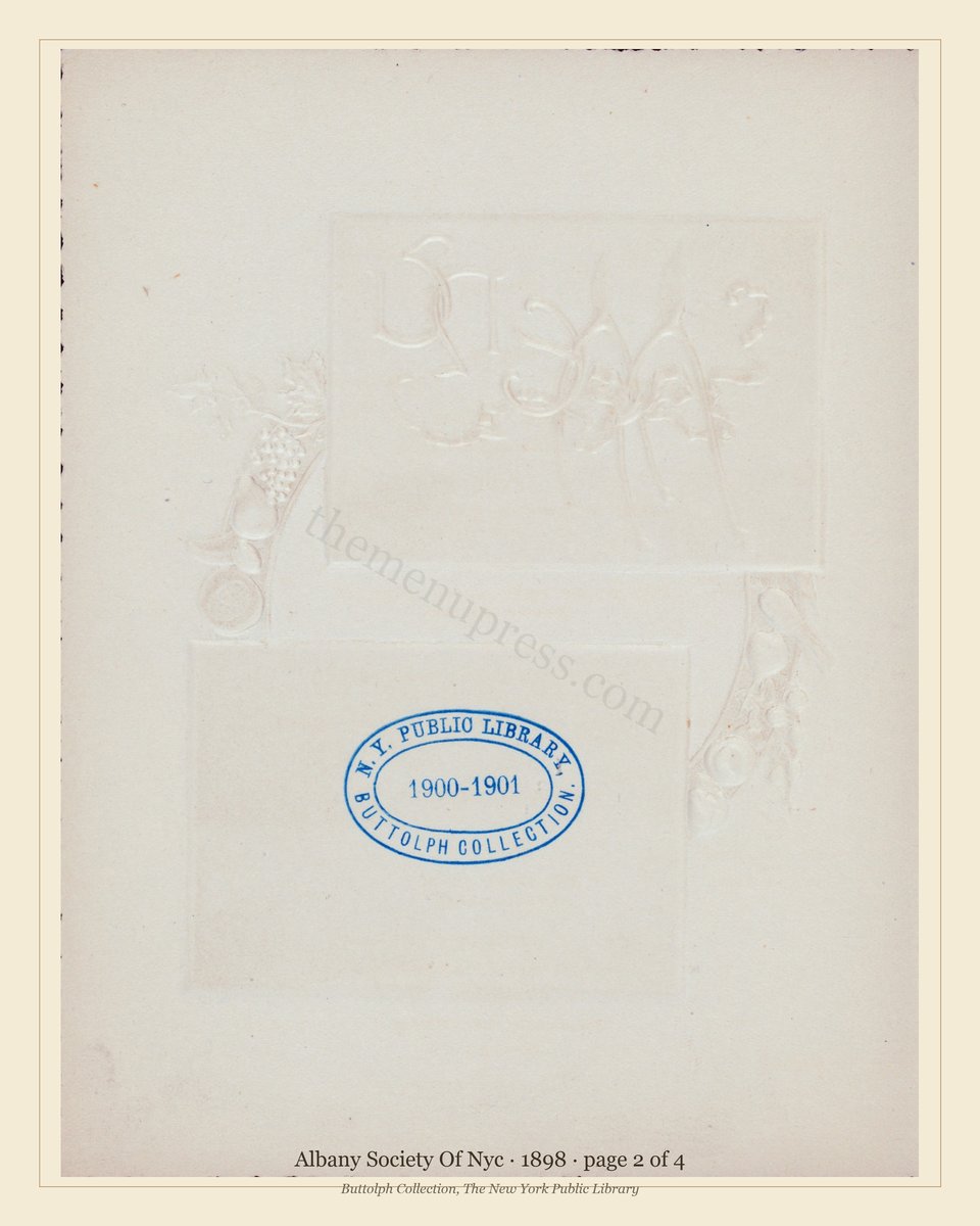 Vintage menu — page 2 of 4