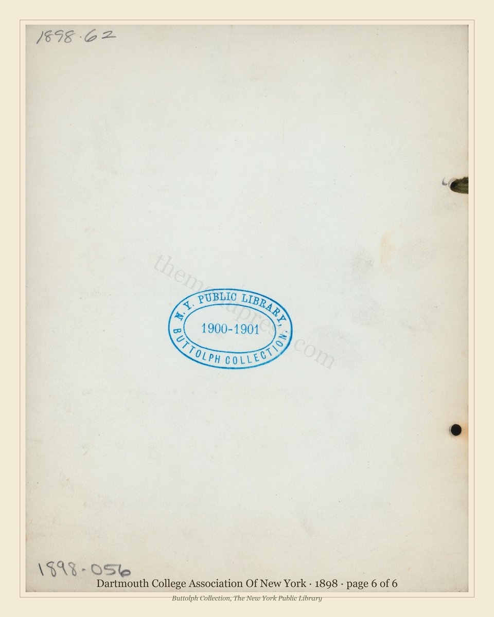 Vintage menu — page 6 of 6