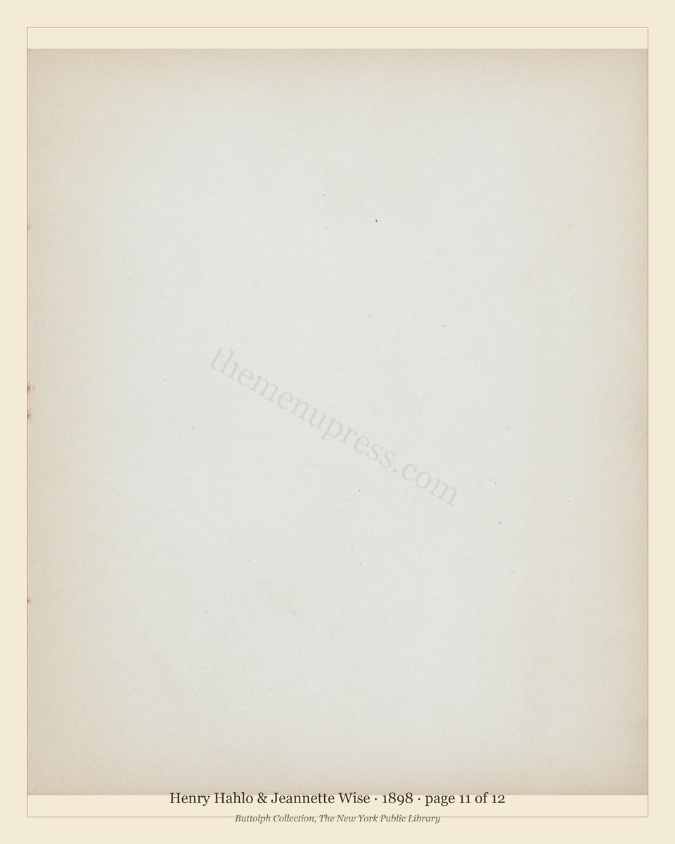 Vintage menu — page 10 of 11