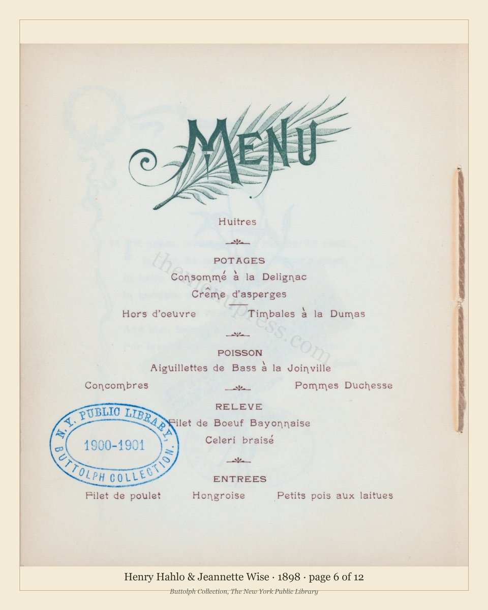 Vintage menu — page 6 of 11