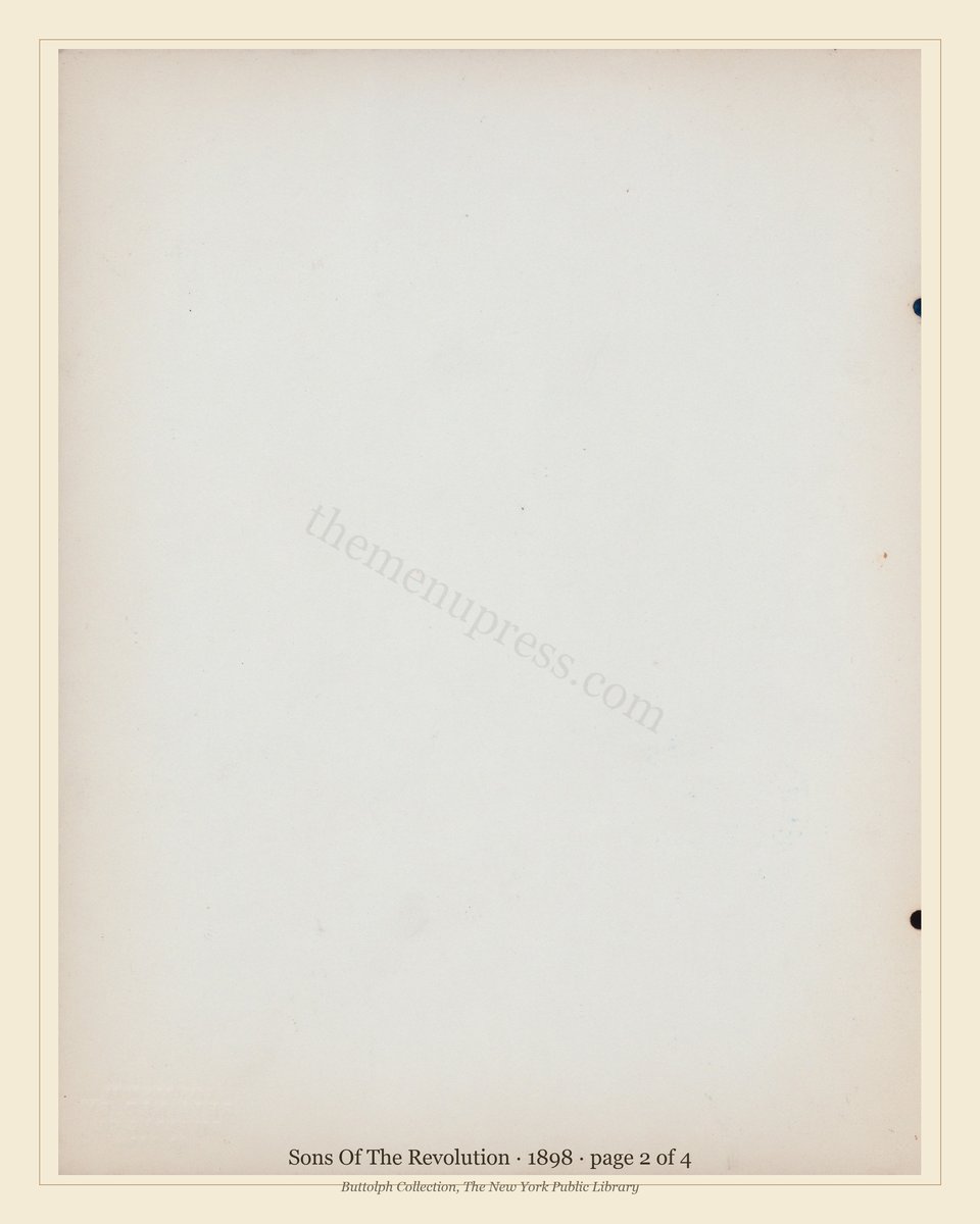 Vintage menu — page 2 of 3