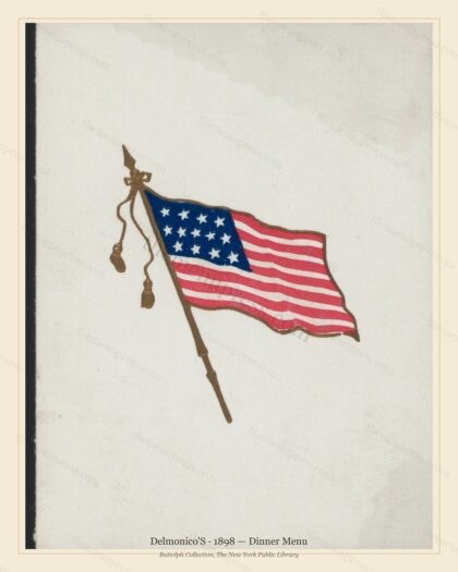 Vintage menu preview — 1898 Vintage Dinner Menu — Delmonico'S, Manhattan Gilded Age Banquet (Complete 4