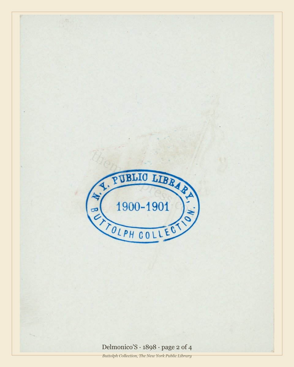 Vintage menu — page 2 of 4