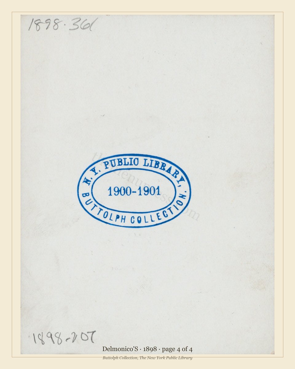 Vintage menu — page 4 of 4