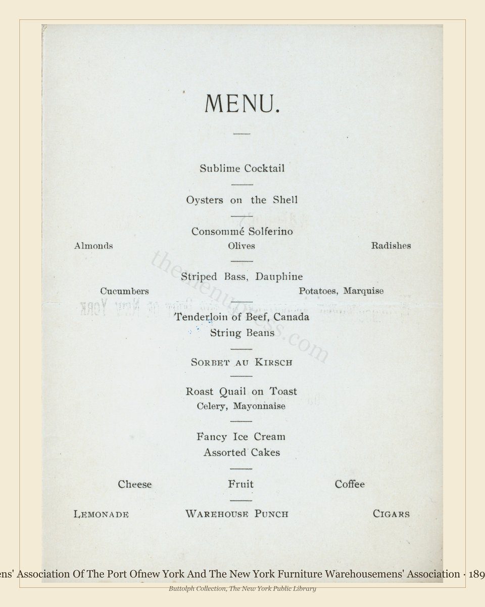 Vintage menu — page 3 of 4