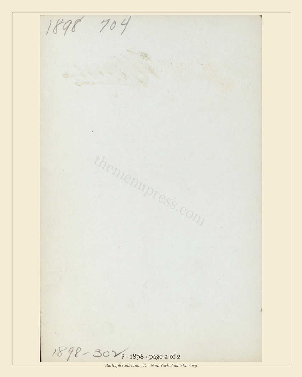 Vintage menu — page 2 of 2