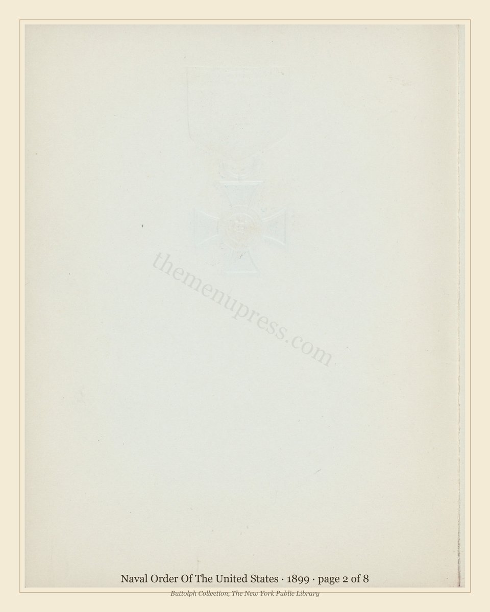 Vintage menu — page 2 of 8