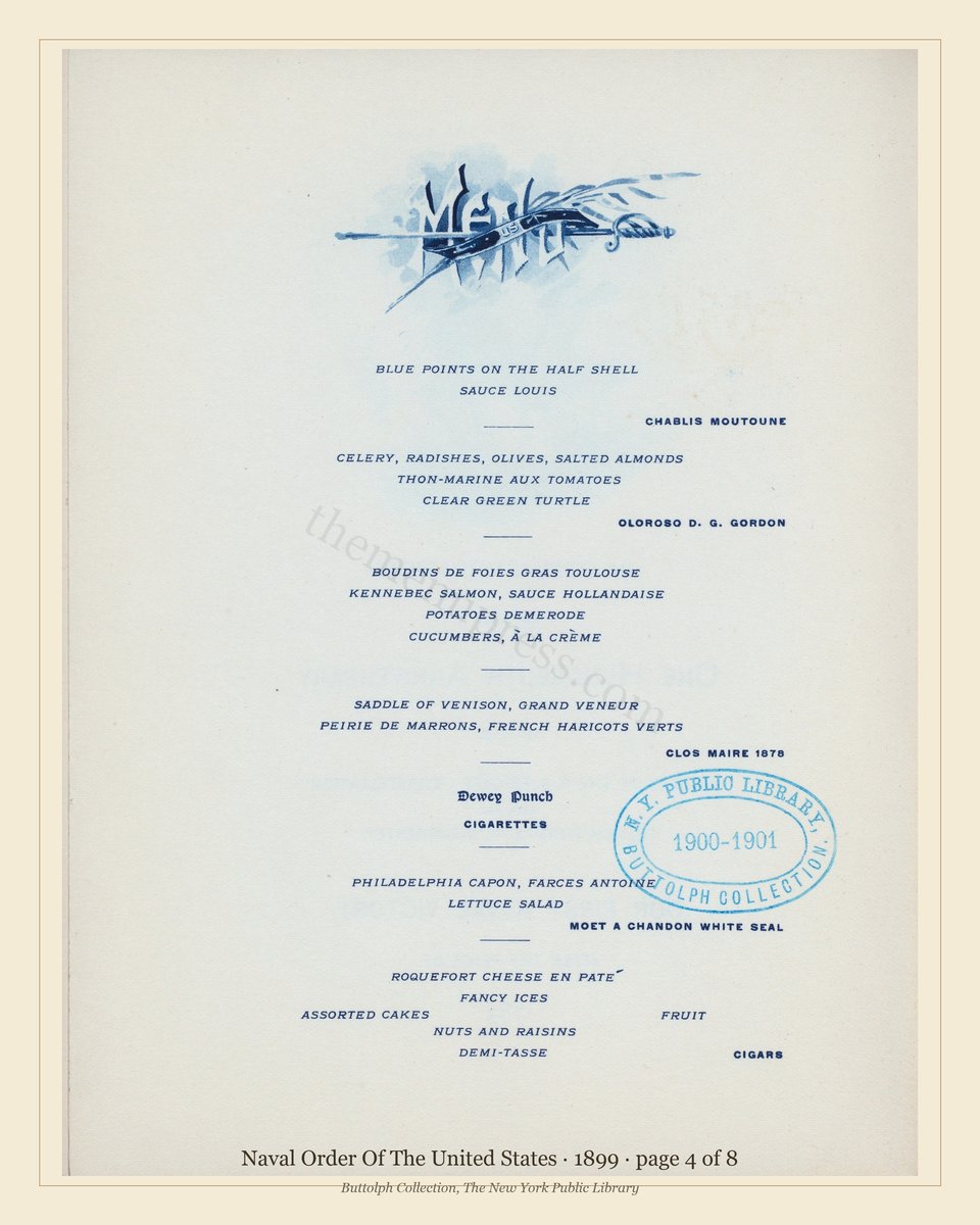 Vintage menu — page 4 of 8