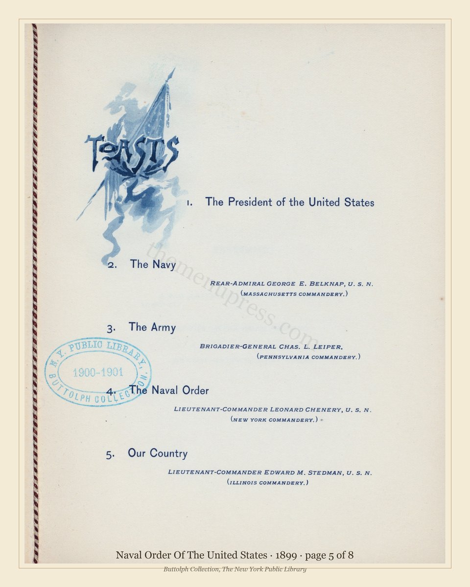 Vintage menu — page 5 of 8