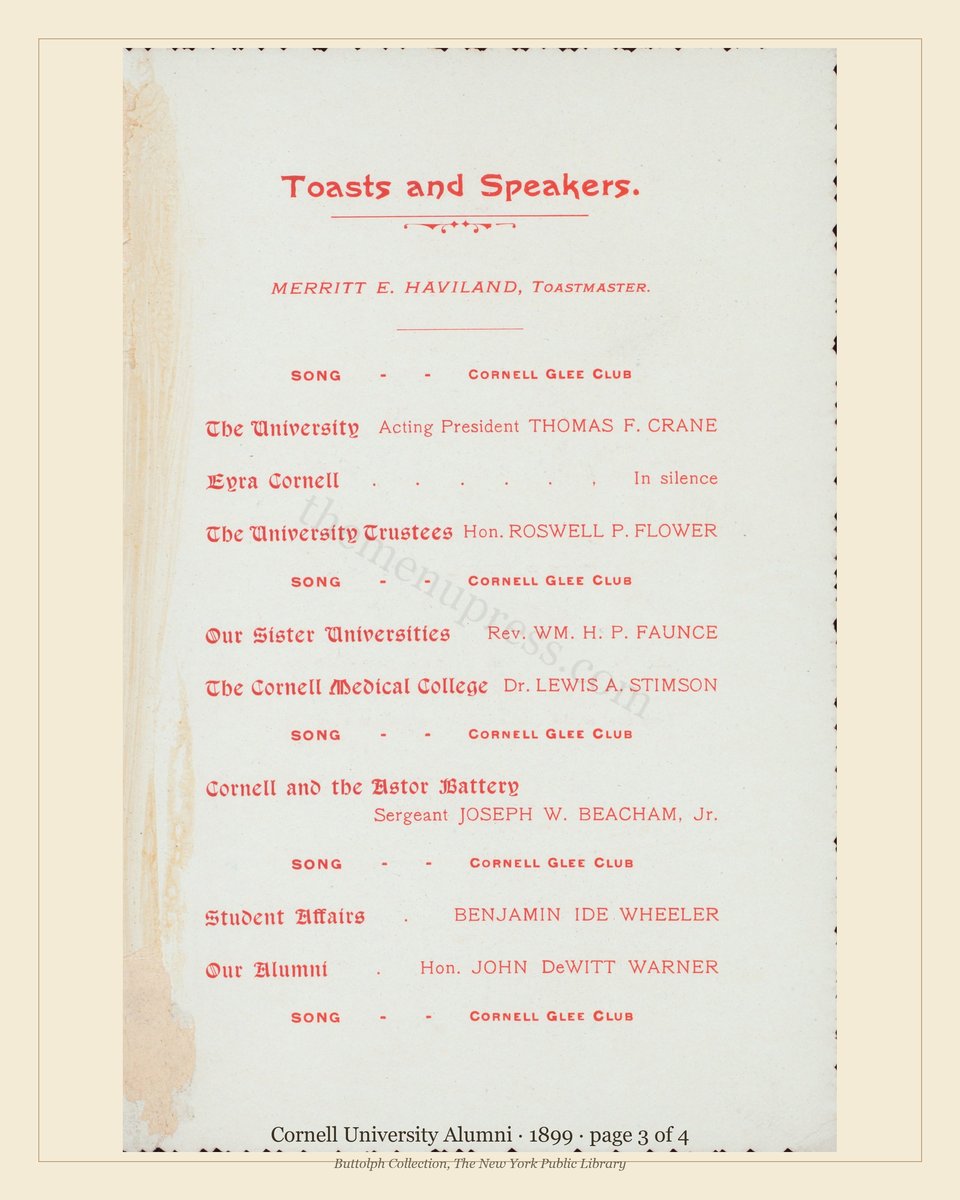 Vintage menu — page 3 of 4