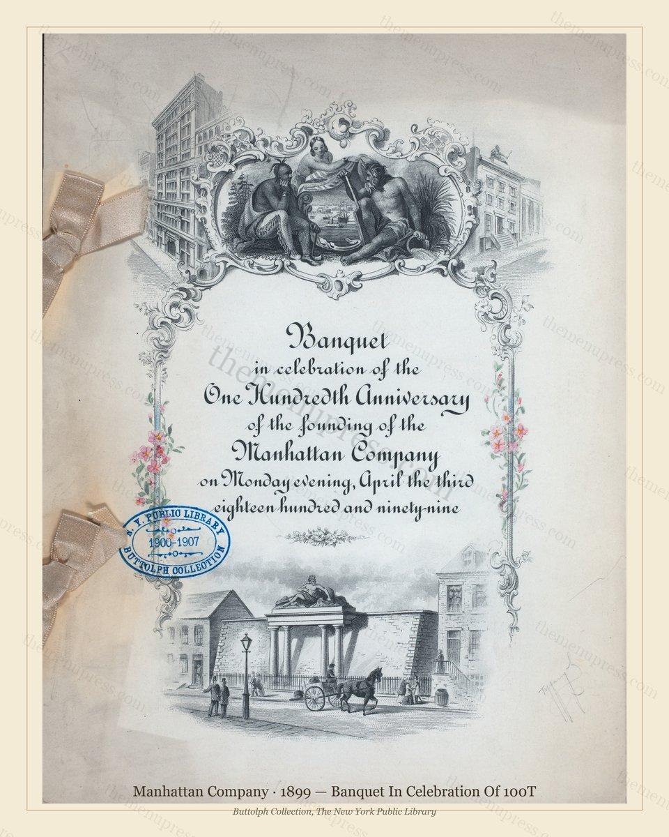 Vintage menu preview — 1899 Vintage Banquet Menu — Manhattan, Manhattan Gilded Age Banquet (Complete 4-