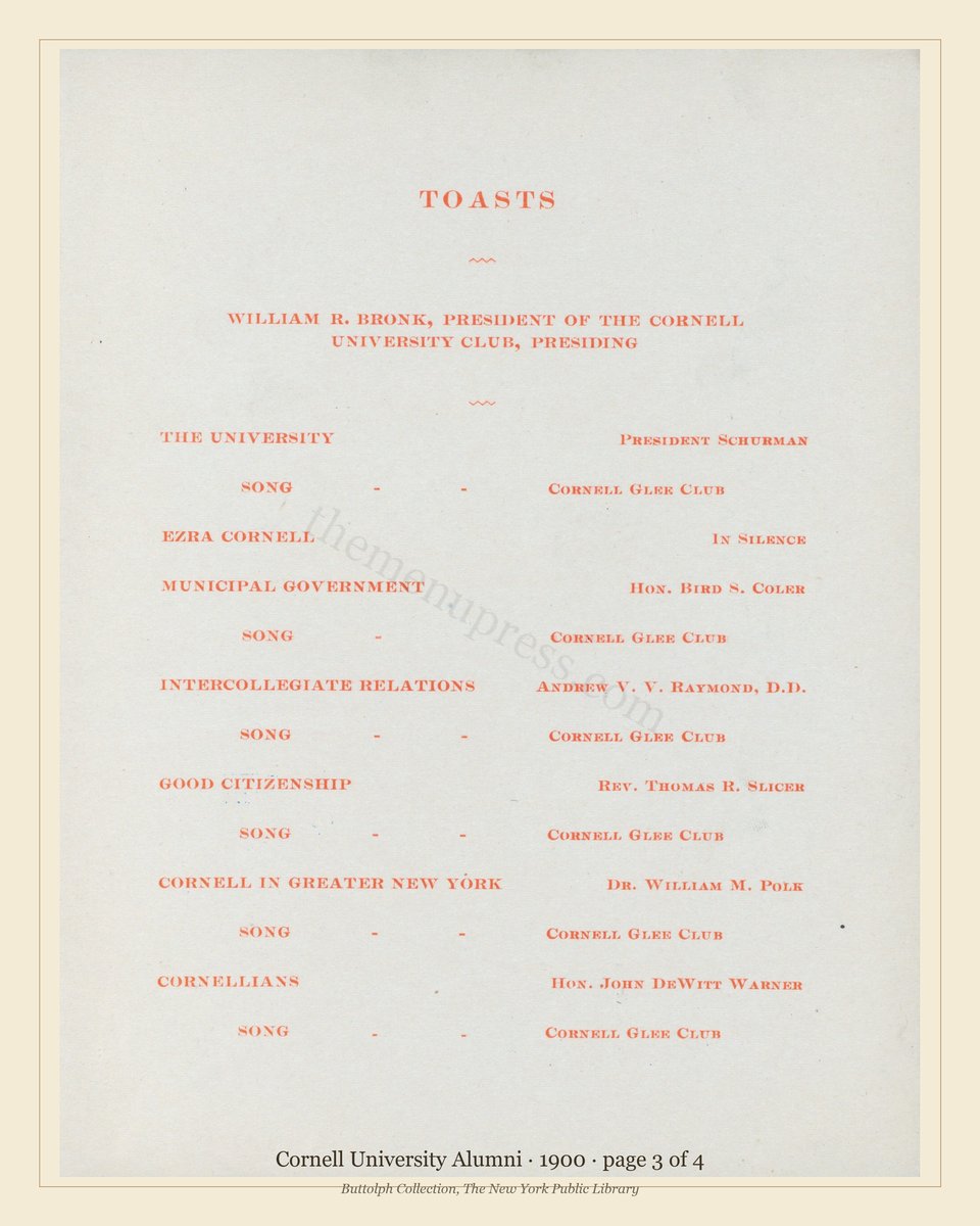 Vintage menu — page 3 of 4