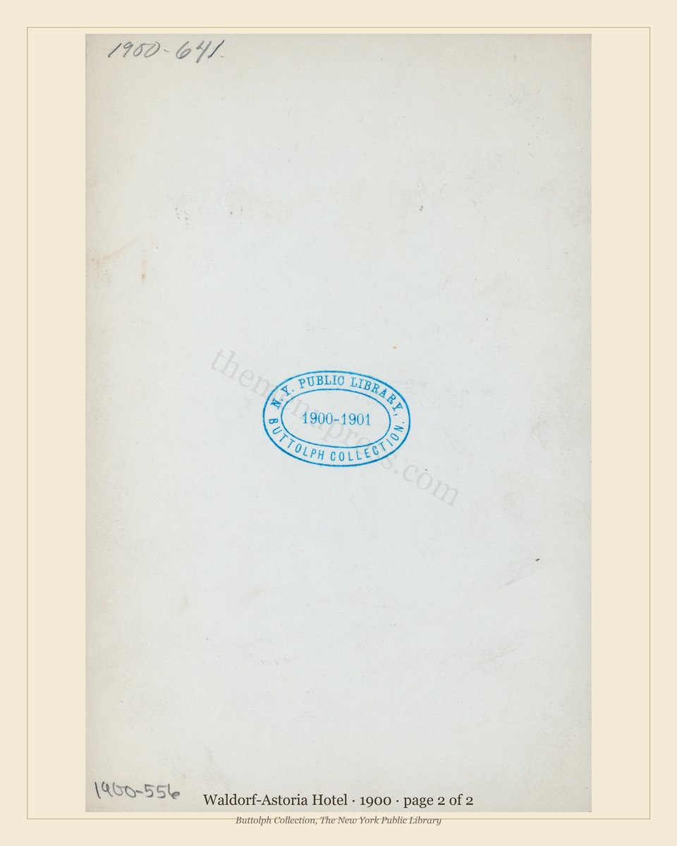 Vintage menu — page 2 of 2