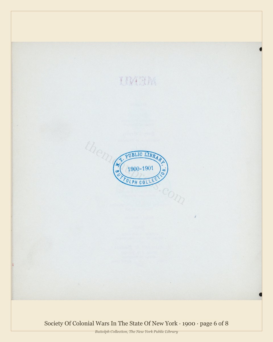 Vintage menu — page 6 of 7