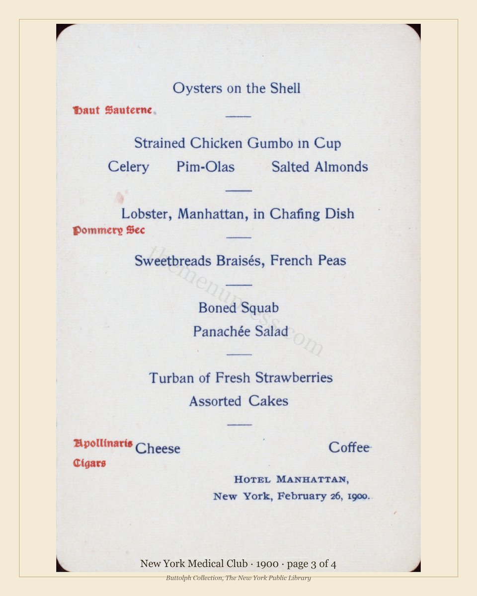 Vintage menu — page 3 of 4