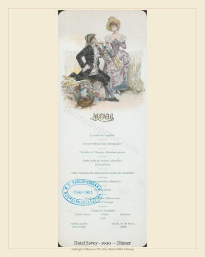 Hotel Savoy · 1900 — Dinner