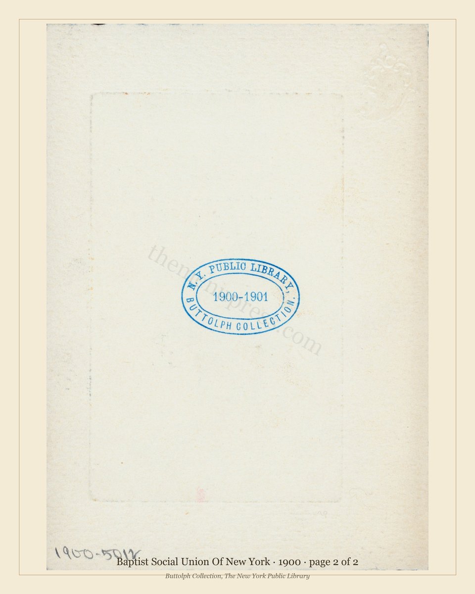 Vintage menu — page 2 of 2
