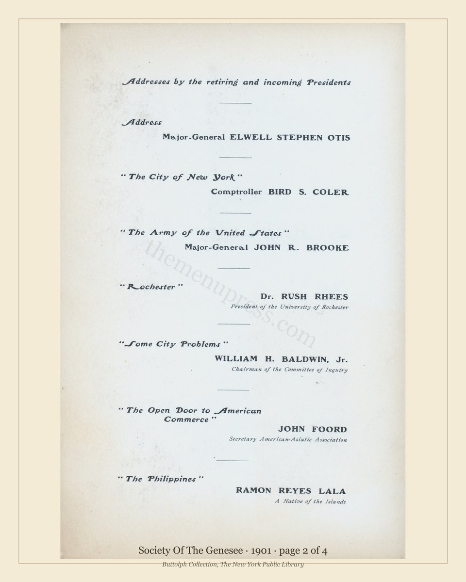 Vintage menu — page 2 of 4