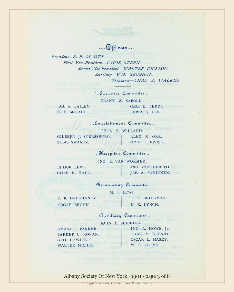 Vintage menu — page 3 of 8