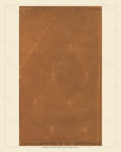 Vintage menu preview — 1901 Vintage Banquet Menu — Hotel Association of New York City, Manhattan Gilded