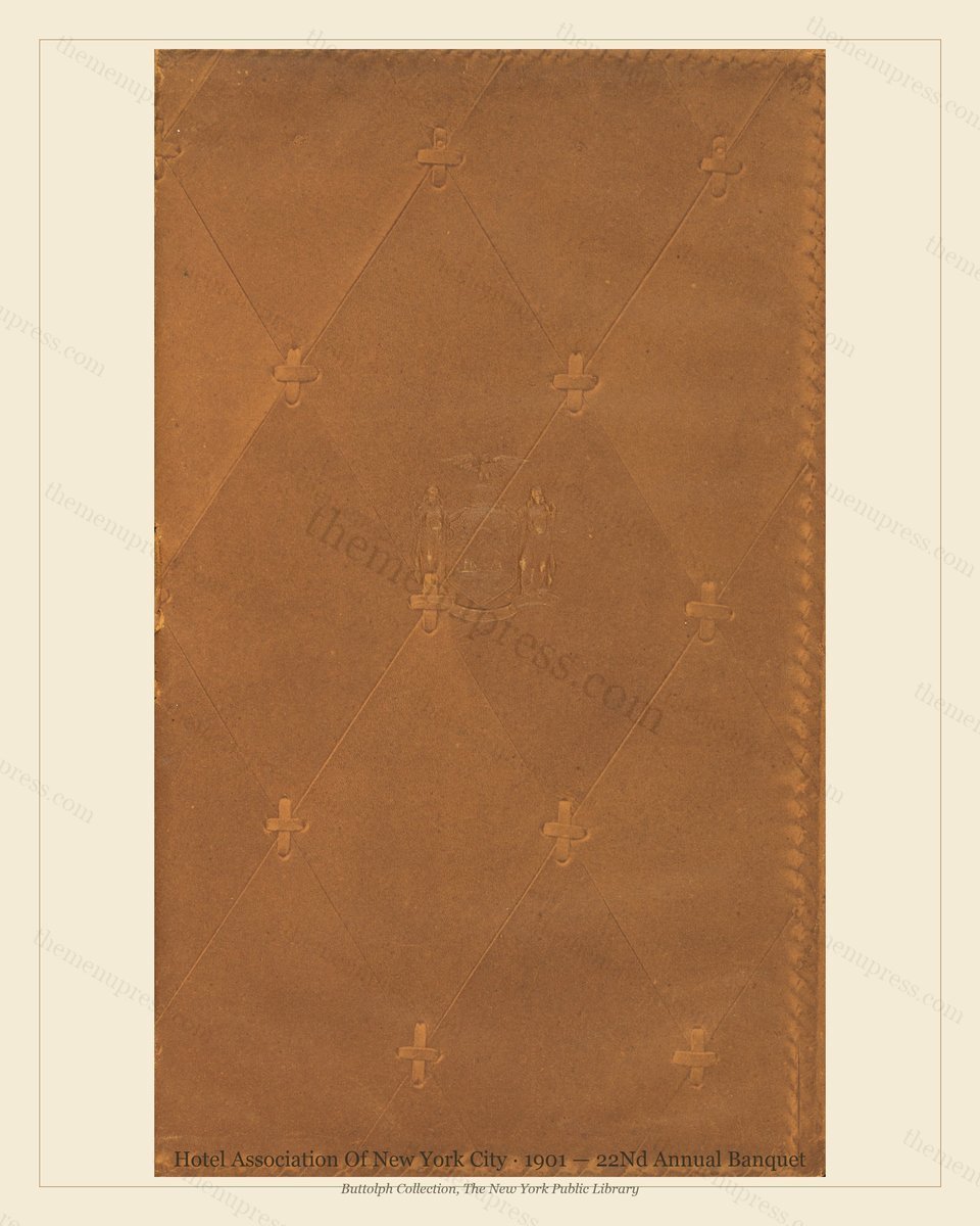 Vintage menu preview — 1901 Vintage Banquet Menu — Hotel Association of New York City, Manhattan Gilded