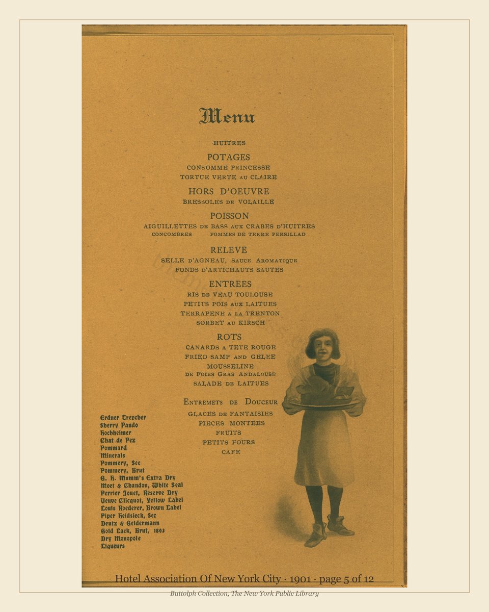 Vintage menu — page 5 of 12