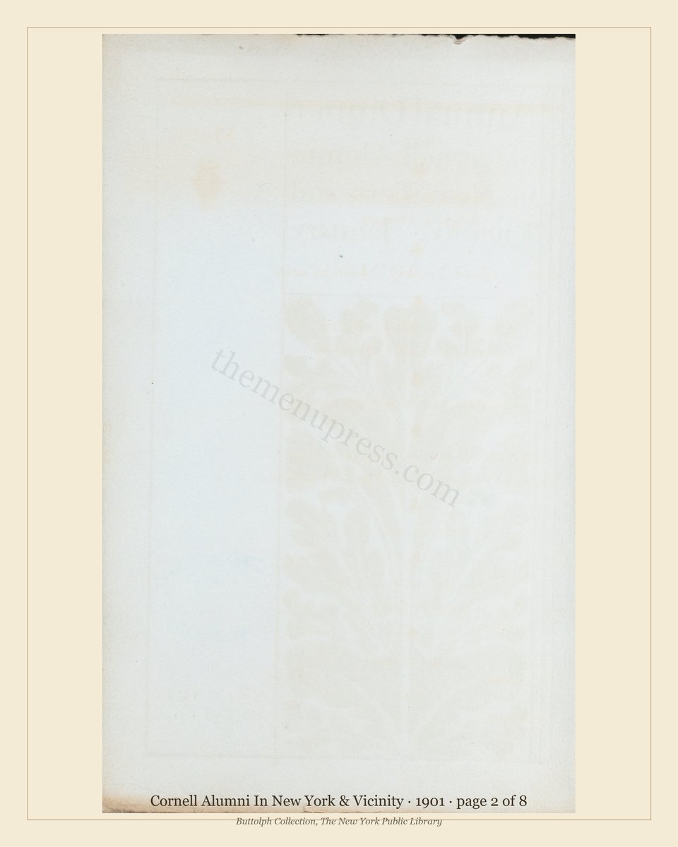 Vintage menu — page 2 of 8