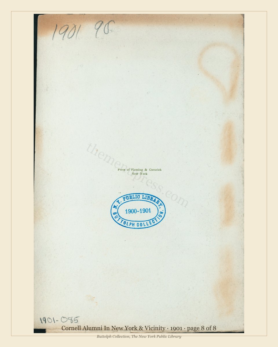 Vintage menu — page 8 of 8